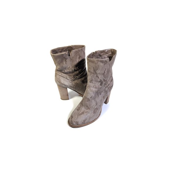 Ross and Snow Boots 7.5 Renata Genuine Shearling Tan Camo Booties Waterproof - Picture 2 of 8